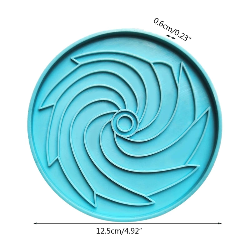 Mandala Epoxy Resin Mold round Tray Cup Mat Casting Silicone Mould DIY Crafts Home Decoration Making Tool Moldes