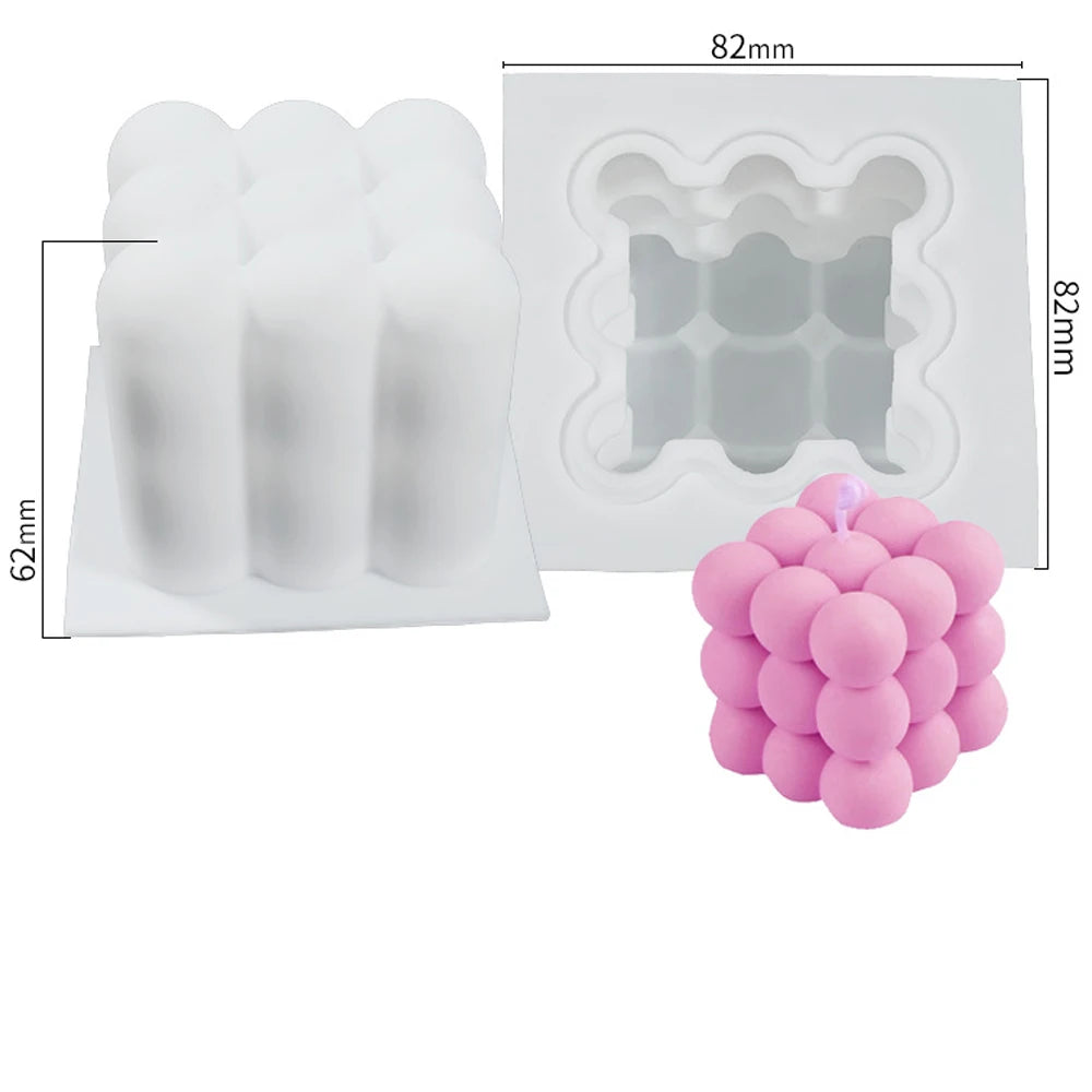 Cylinder Silicone Mold DIY Epoxy Resin Candle Mould Aromatherapy Candle Wax Molds Clay Plaster Craft Casting Mould Home Decor