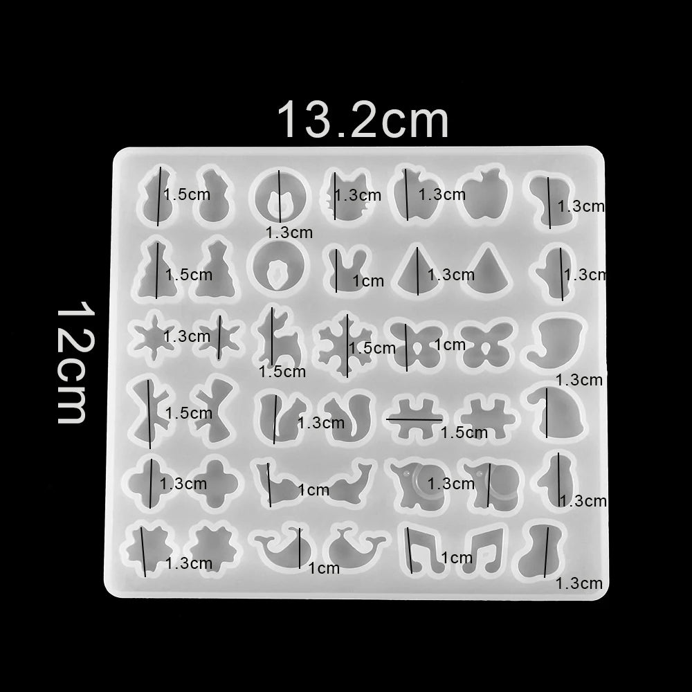 Crystal Epoxy Resin Mold Earring Pendant Resin Molds Silicone Mold for DIY UV Resin Epoxy Dried Flower Jewelry Making Mould Tool
