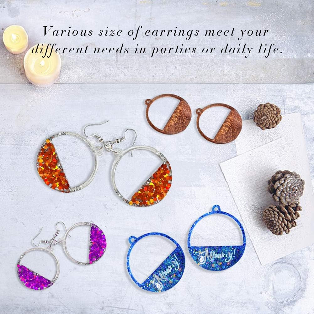 3Pcs Resin Earring Molds Retro Circle Style for Stud Earring Pendant Jewelry Making Smooth Silicone Molds Resin Crafts Silicone Molds Casting DIY