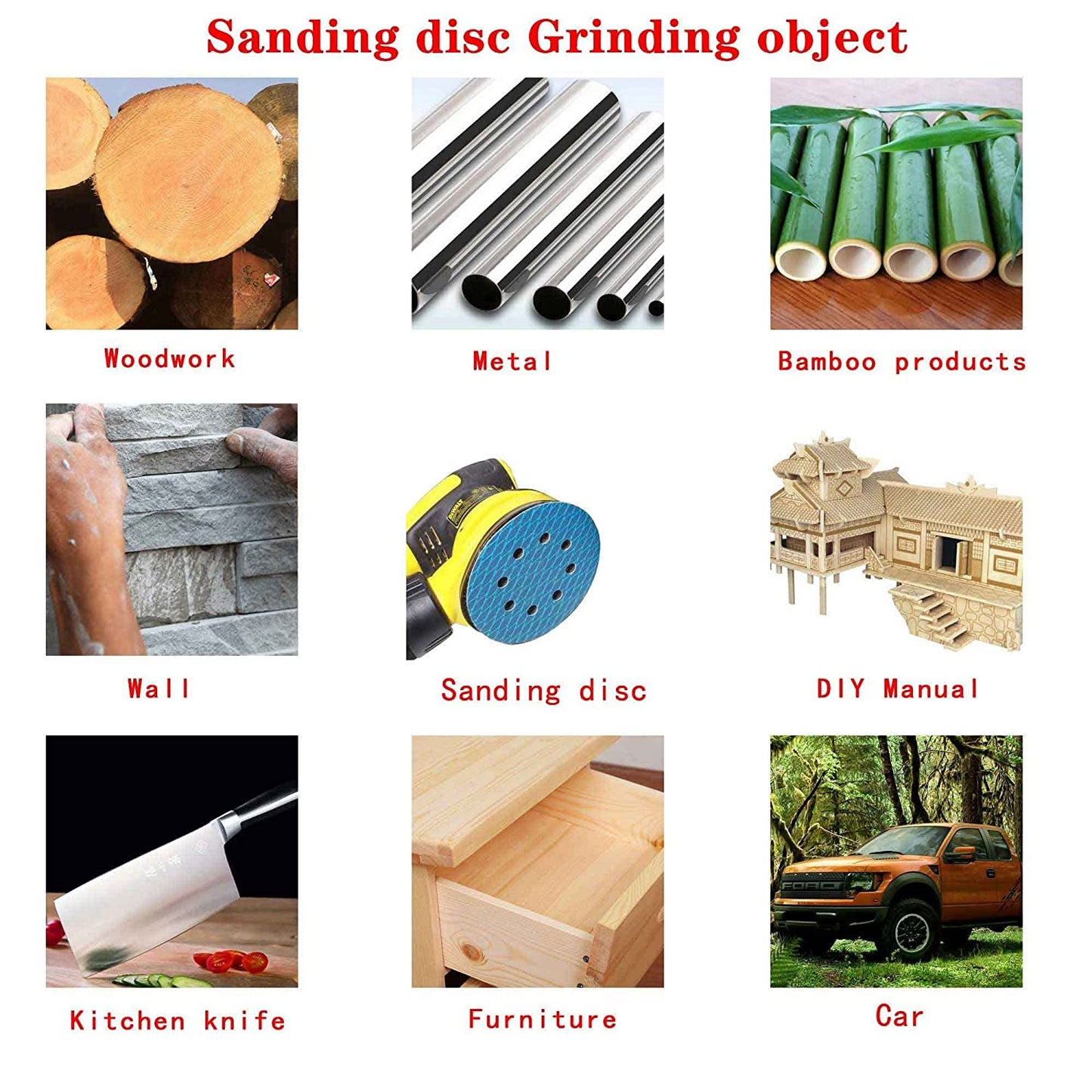Orbital Sander Sandpaper 5 Inch 8 Hole Sanding Disc Hook and Loop Pads Sand Paper 320 Grit for Wood Metal 70 PCS Blue Aluminum Oxide anti Blocking Rhombus Sanding Discs