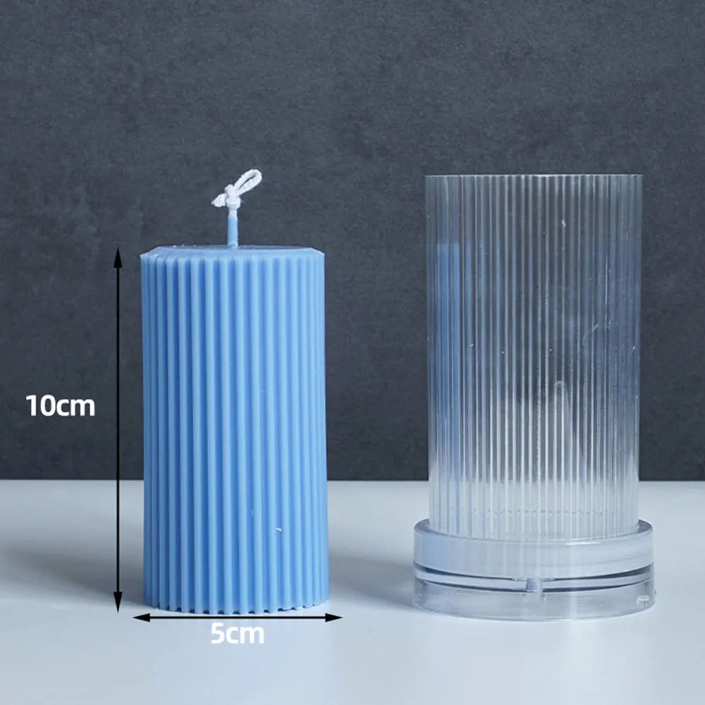 Cylinder Silicone Mold DIY Epoxy Resin Candle Mould Aromatherapy Candle Wax Molds Clay Plaster Craft Casting Mould Home Decor