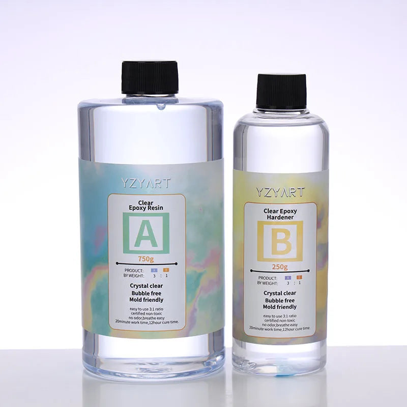 YZY ART Epoxy Resin Jewelry 3:1 AB Resin for DIY Resin Art Jewelry Making Accessories Beginner Kit Crystal Clear Epoxy Resin