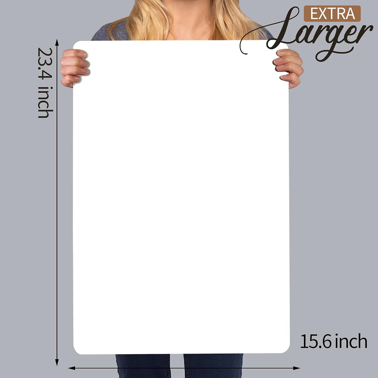 Silicone Mat, 23.4” X 15.6” White Silicone Mats for Crafts, Resin Molds, Play Dough Mat, for Resin, Clay, Paint, Arts and Crafts, 1 MM Thick