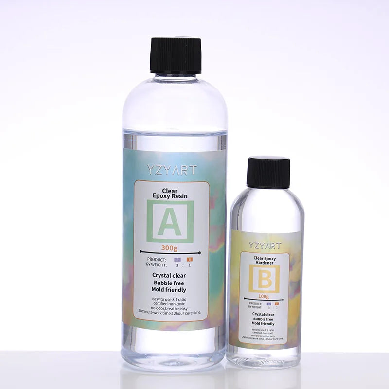 YZY ART Epoxy Resin Jewelry 3:1 AB Resin for DIY Resin Art Jewelry Making Accessories Beginner Kit Crystal Clear Epoxy Resin