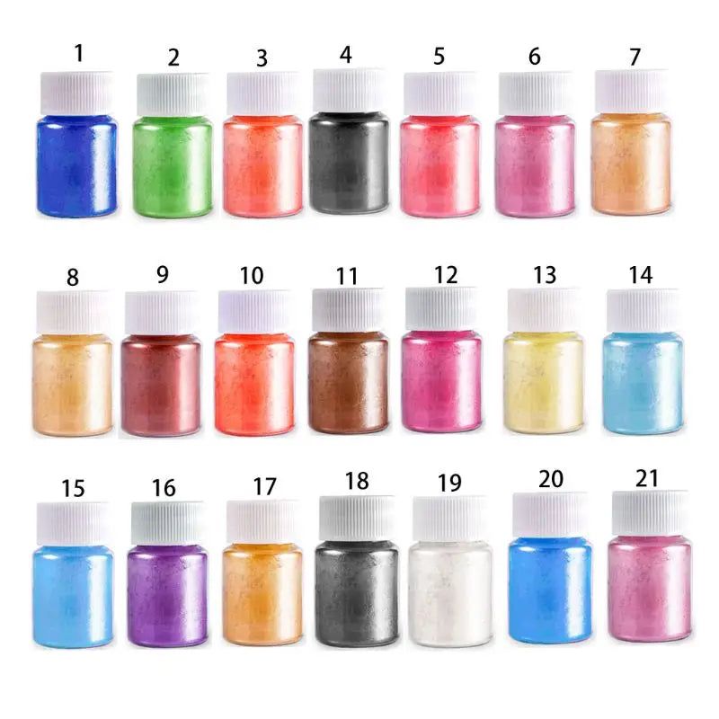 21 Colors Aurora Resin Mica Pearlescent Pigments Colorants Resin Jewelry Making