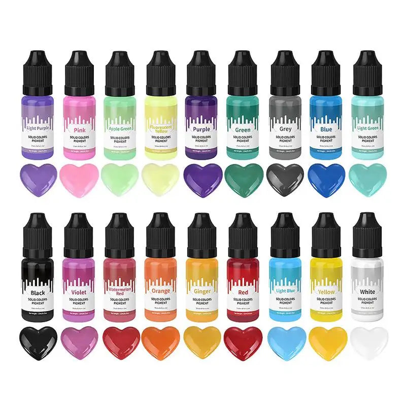 10ML Solid Color Epoxy Resin Pigments Liquid Colorant Dye DIY Epoxy Resin Epoxy Resin Handmade Making Crafts for Resin Molds