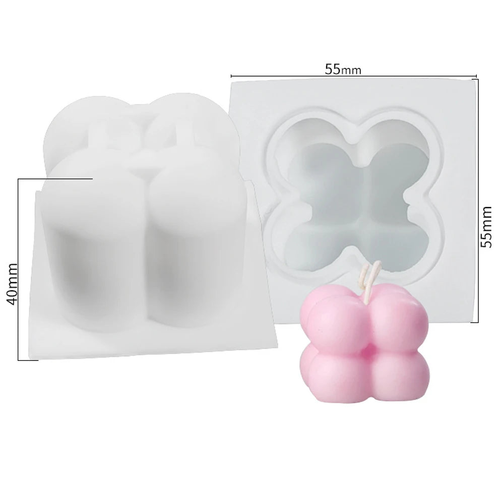 Cylinder Silicone Mold DIY Epoxy Resin Candle Mould Aromatherapy Candle Wax Molds Clay Plaster Craft Casting Mould Home Decor
