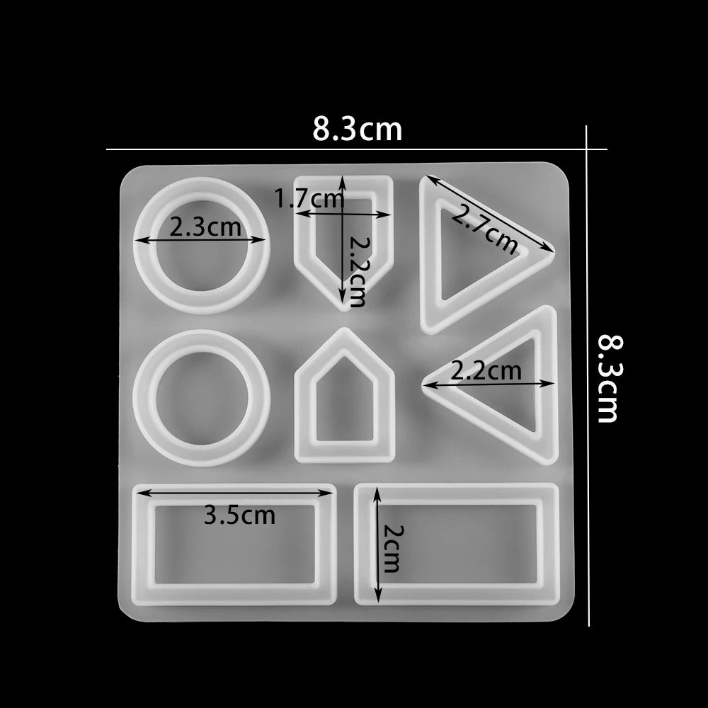 Crystal Epoxy Resin Mold Earring Pendant Resin Molds Silicone Mold for DIY UV Resin Epoxy Dried Flower Jewelry Making Mould Tool