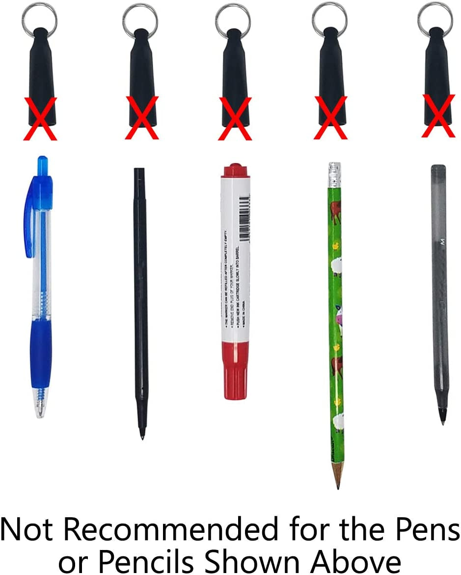 2 Pack - Heavy Duty Retractable Pull Pen Holder - Ideal for Markers & Carpenter Pencils - Thick Nylon Cable, Self Retracting Reel & Tight Metal Belt Clip by Reel-N-Rite