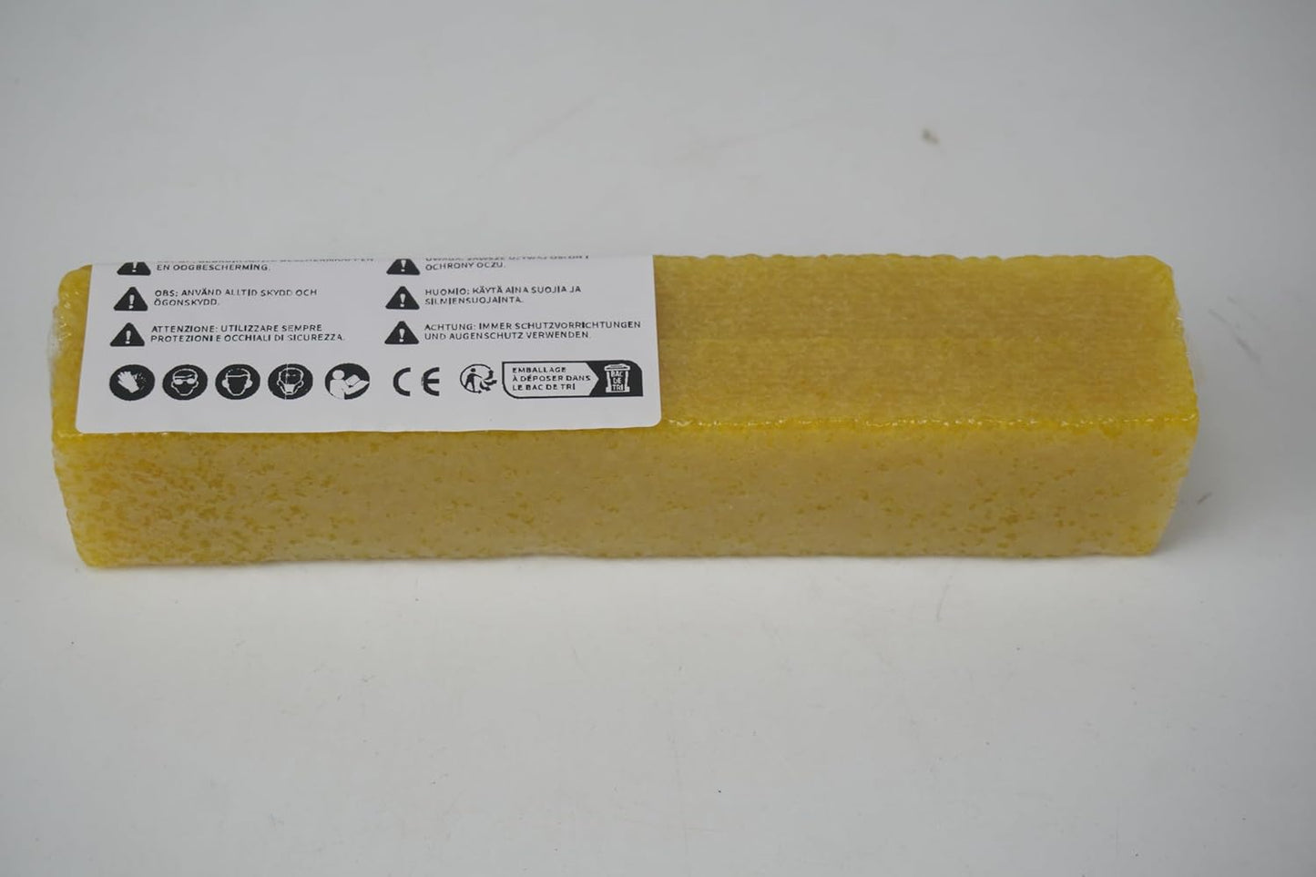 1-1/2 X 1-1/2 X 8" Inch Abrasive Cleaning Eraser Stick - Ideal for Revitalizing Abrasive Sanding Belts, Sanding Discs, Rough Tape and Shoe - Crafted from Natural Rubber for Effective Cleaning