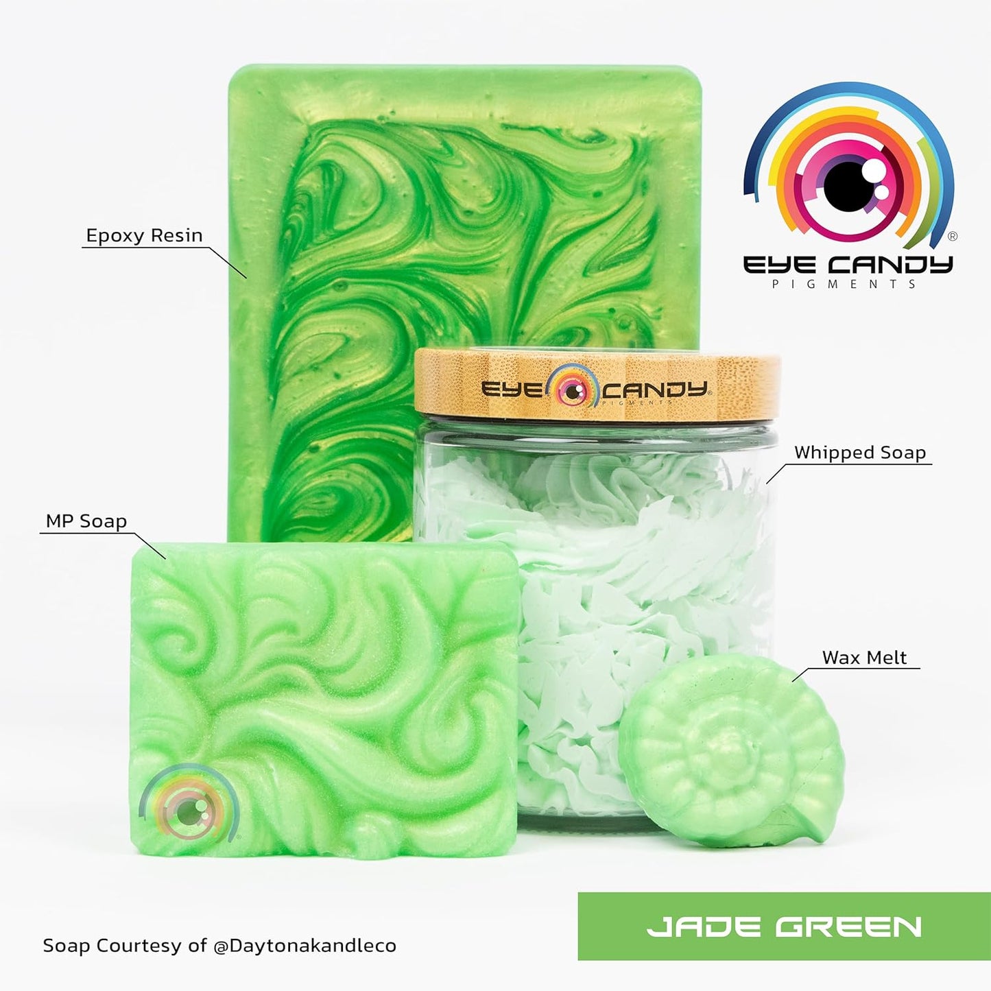 Premium Green Mica Powder Pigments (25Gr) | Multipurpose DIY Arts and Crafts Additive | Acrylic, Woodworking, Bath Bombs, Resin, Epoxy, Soap, Fishing Lures (Jade Green)