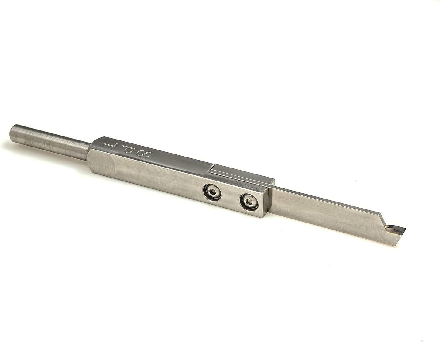 Carbide Simple Parting Grooving Tool for Wood Turning Lathe, Re-Sharpenable (With 17" Interchangeable Handle with Foam Grip), USA Made