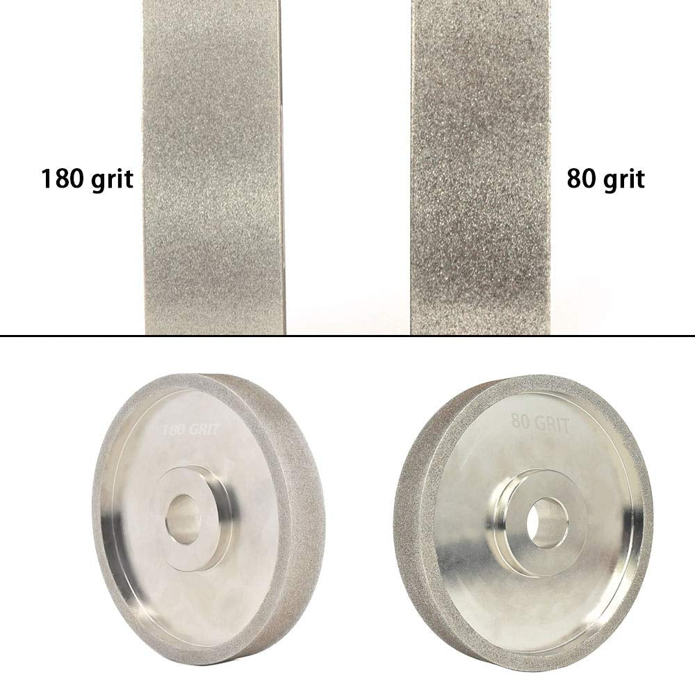 CBN Grinding Wheel 6” X 1" Wide X 1" Arbor (With 1" to 5/8" Bushing) Grit# 80 for Sharpening High-Speed Steel (HSS) Tools with Aluminum Reducing Bushing Adaptor - 1Pack
