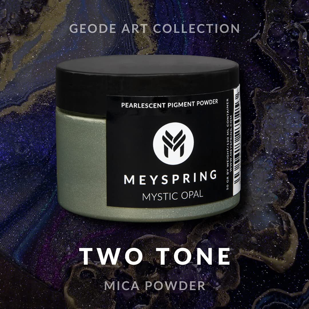 Mystic Opal - Two Tone Green Mica Powder for Resin Art - Pigment Powder for Dyes - Color Shifting Dye - Resin Art Pigment Set - 50G