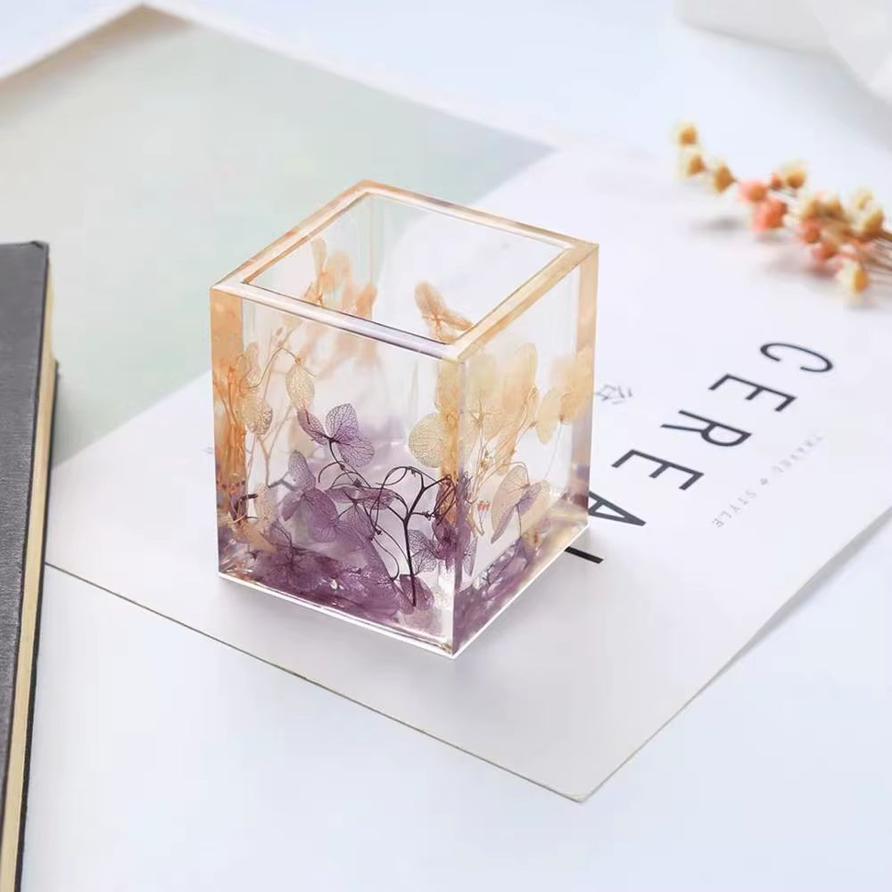 1Pcs Pen Holder Crystal Silicone Casting Molds Sets Mixed Style Epoxy Resin Molds for DIY Jewelry Making Findings Supplies Kits