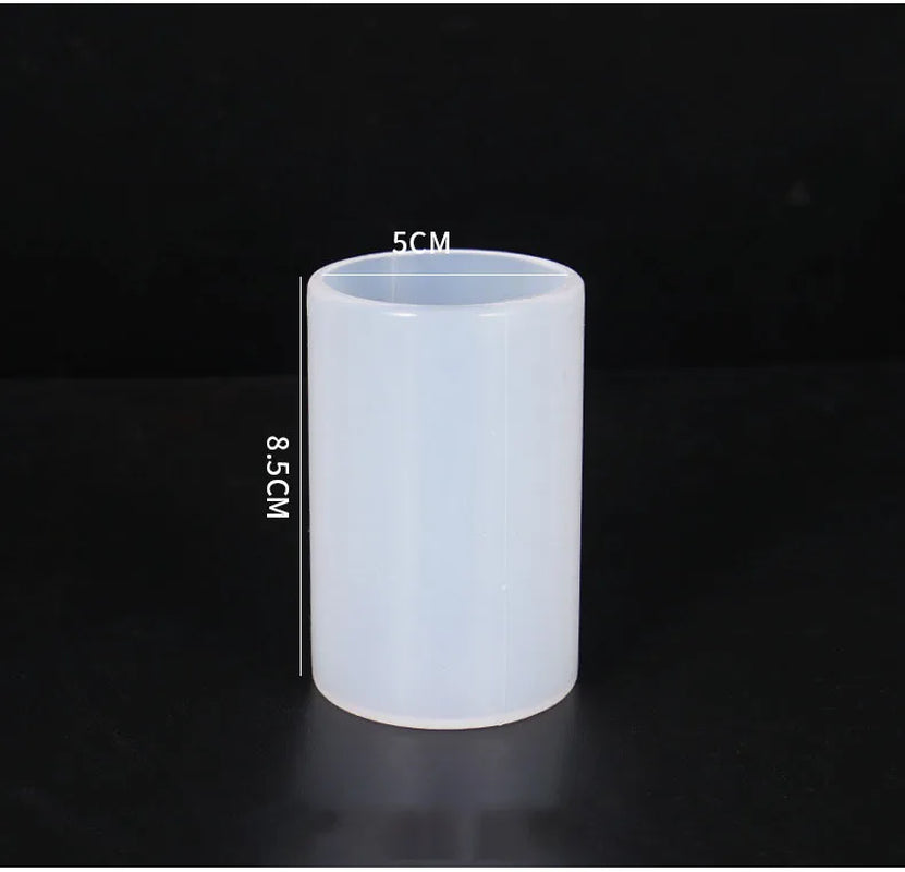 Cylinder Silicone Mold DIY Epoxy Resin Candle Mould Aromatherapy Candle Wax Molds Clay Plaster Craft Casting Mould Home Decor