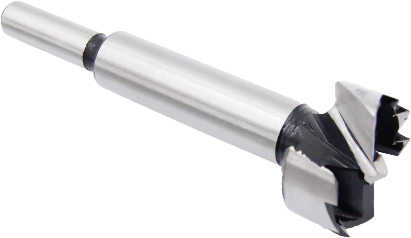Forstner Drill Bit Precision Shear Multi-Tooth High Carbon Steel 3/8 Inch Shank Woodworking Tool 1 Inch Dia.