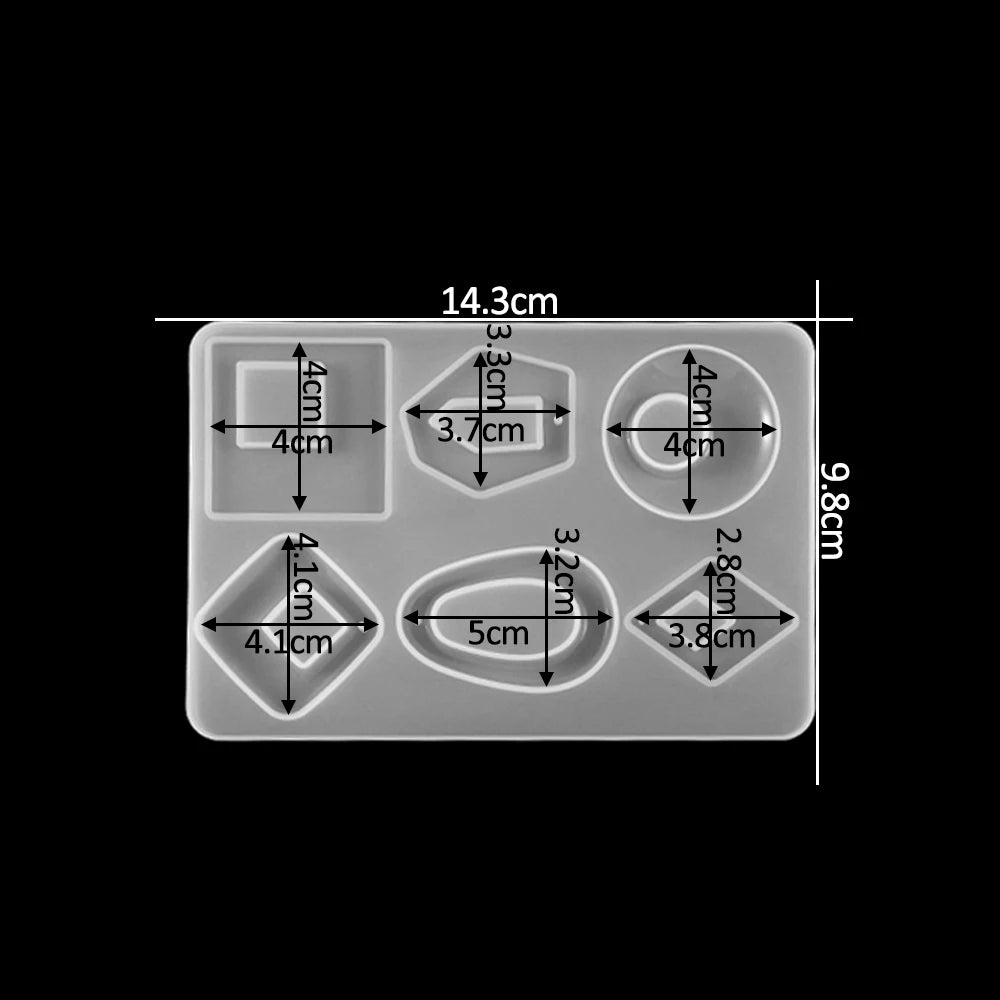 Crystal Epoxy Resin Mold Earring Pendant Resin Molds Silicone Mold for DIY UV Resin Epoxy Dried Flower Jewelry Making Mould Tool