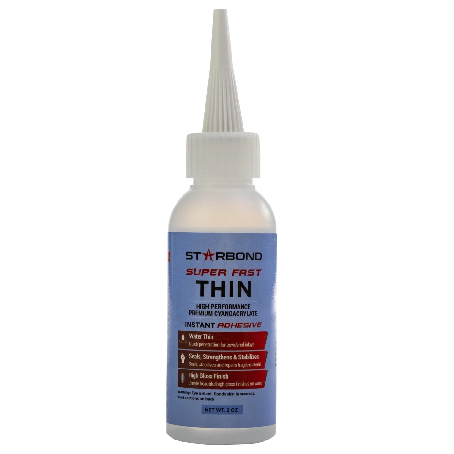 Super Fast Thin CA Glue 2 Oz, Premium Cyanoacrylate for Woodworking, Woodturning, Clear