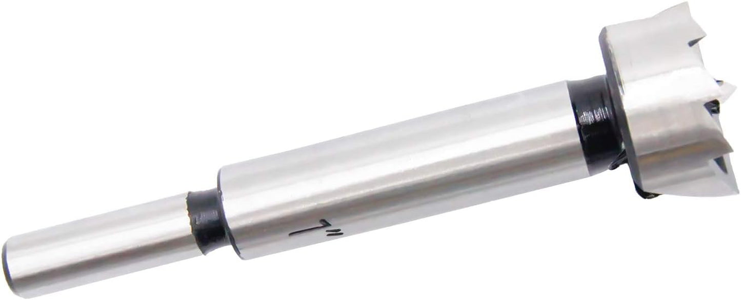 Forstner Drill Bit Precision Shear Multi-Tooth High Carbon Steel 3/8 Inch Shank Woodworking Tool 1 Inch Dia.