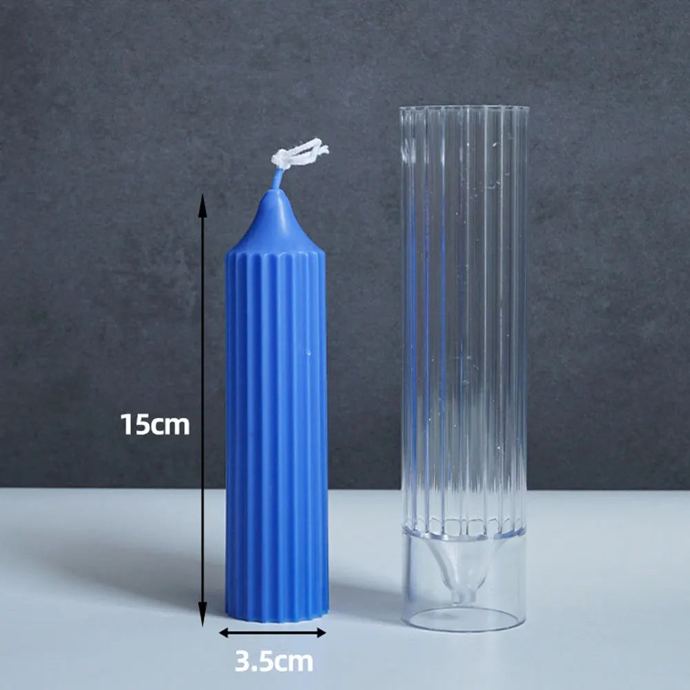 Cylinder Silicone Mold DIY Epoxy Resin Candle Mould Aromatherapy Candle Wax Molds Clay Plaster Craft Casting Mould Home Decor