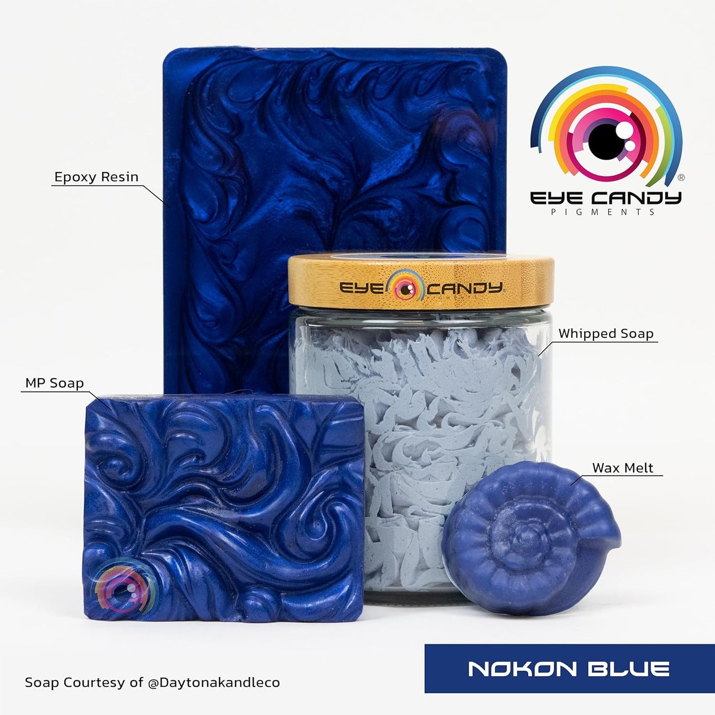 Pigments Premium Blue Mica Powder - Nokon Blue (25Gr) - for Epoxy, Resin, Soap, Paint, Woodworking, Acrylic Pouring, Bath Bombs, Fishing Lures - DIY Arts and Crafts Additive