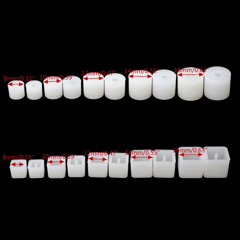 10/20Pcs Silicone UV Resin DIY round Square Beads DIY Mold Jewelry Making Resin Casting Mold