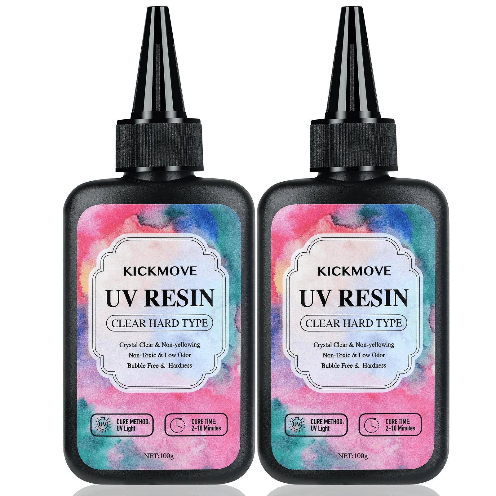 300G UV Resin Crystal Clear Hard UV Cure Epoxy Resin, Upgraded Formula UV Resin, Solar Activated Glue Kit Transparent Resin,