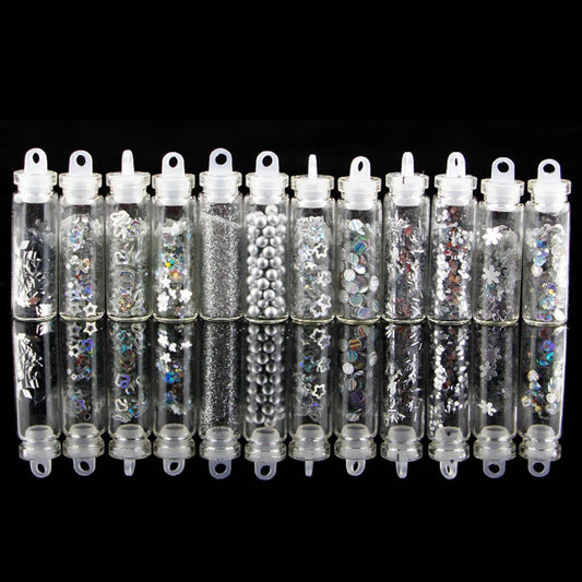 12Bottle Resin Filler Glitter Flakes Sequins Resin Glitter Powder Set Kit Clay Filling Epoxy Resin Silicone Mold Making DIY