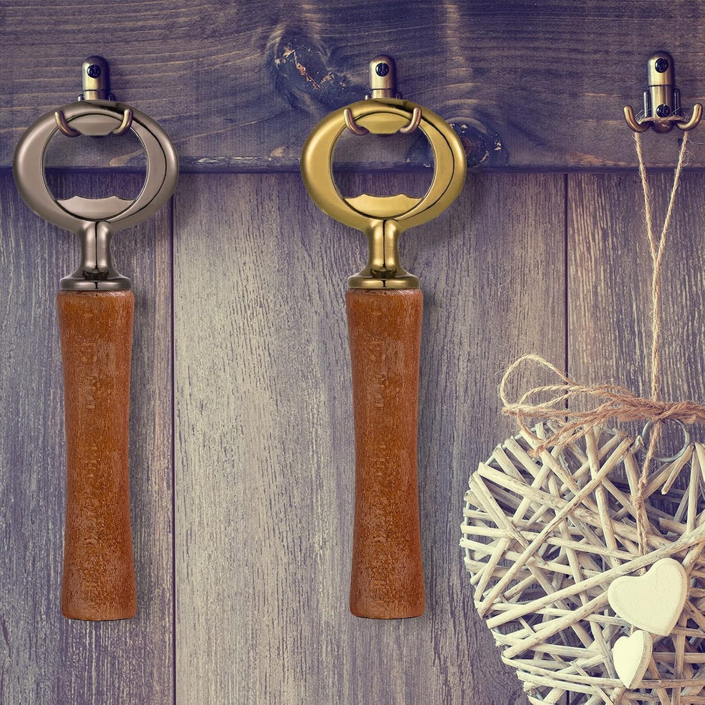 Metal Bottle Opener Blank Stainless Steel Flat Bottle Opener Inserts Kit Threaded Beer Opener Hardware for Valentine'S Day Wedding Wine Party Wood Turning DIY Handmade Project Craft (10 Pieces)
