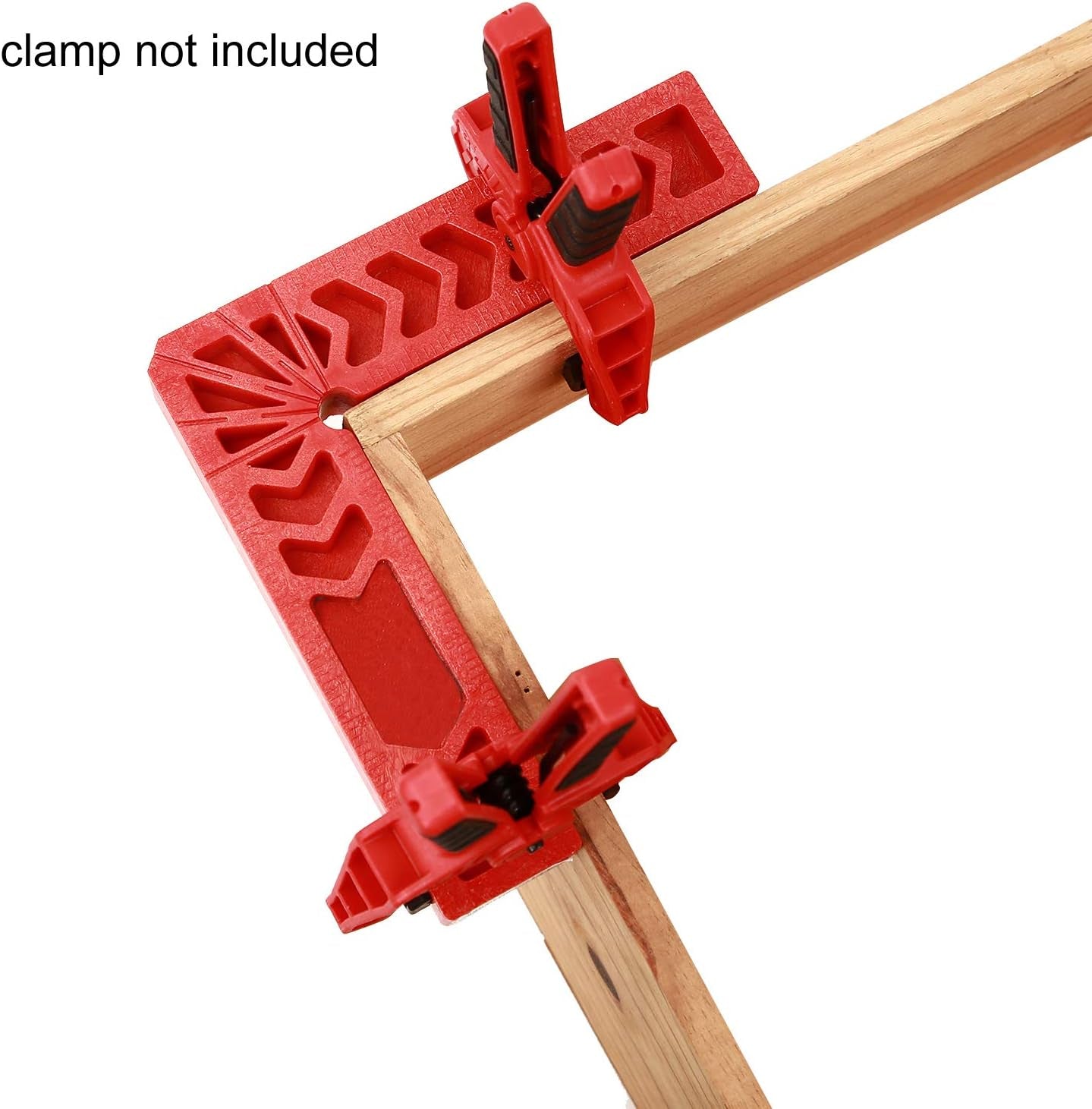 6 PCS 4 Inch 90 Degree Positioning Squares, Right Angle Clamps Woodworking Carpenter Corner Clamping Square Tool for Picture Frames, Boxes, Cabinets or Drawers, Red