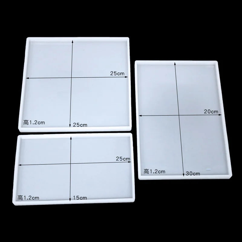 Super Big Square Coaster Silicone Resin Mold Large Fluid Mold Resin Coaster Making Epoxy Resin Crafts Coaster Mold