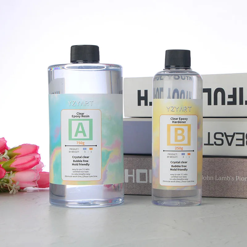 YZY ART Epoxy Resin Jewelry 3:1 AB Resin for DIY Resin Art Jewelry Making Accessories Beginner Kit Crystal Clear Epoxy Resin