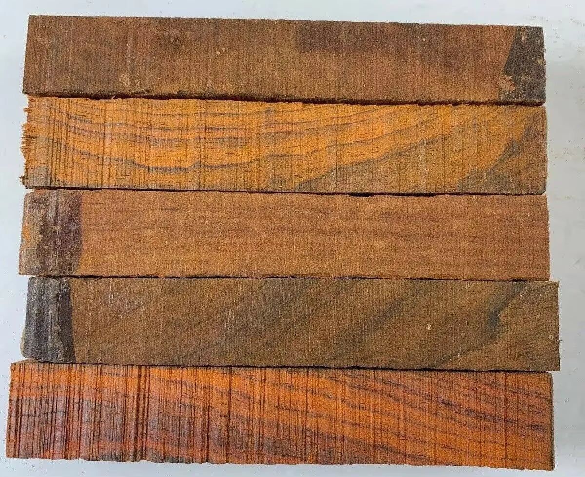 (5) LOT of 5, COCOBOLO PEN BLANKS WOOD TURNING SQUARE 3/4" X 3/4" X 5"