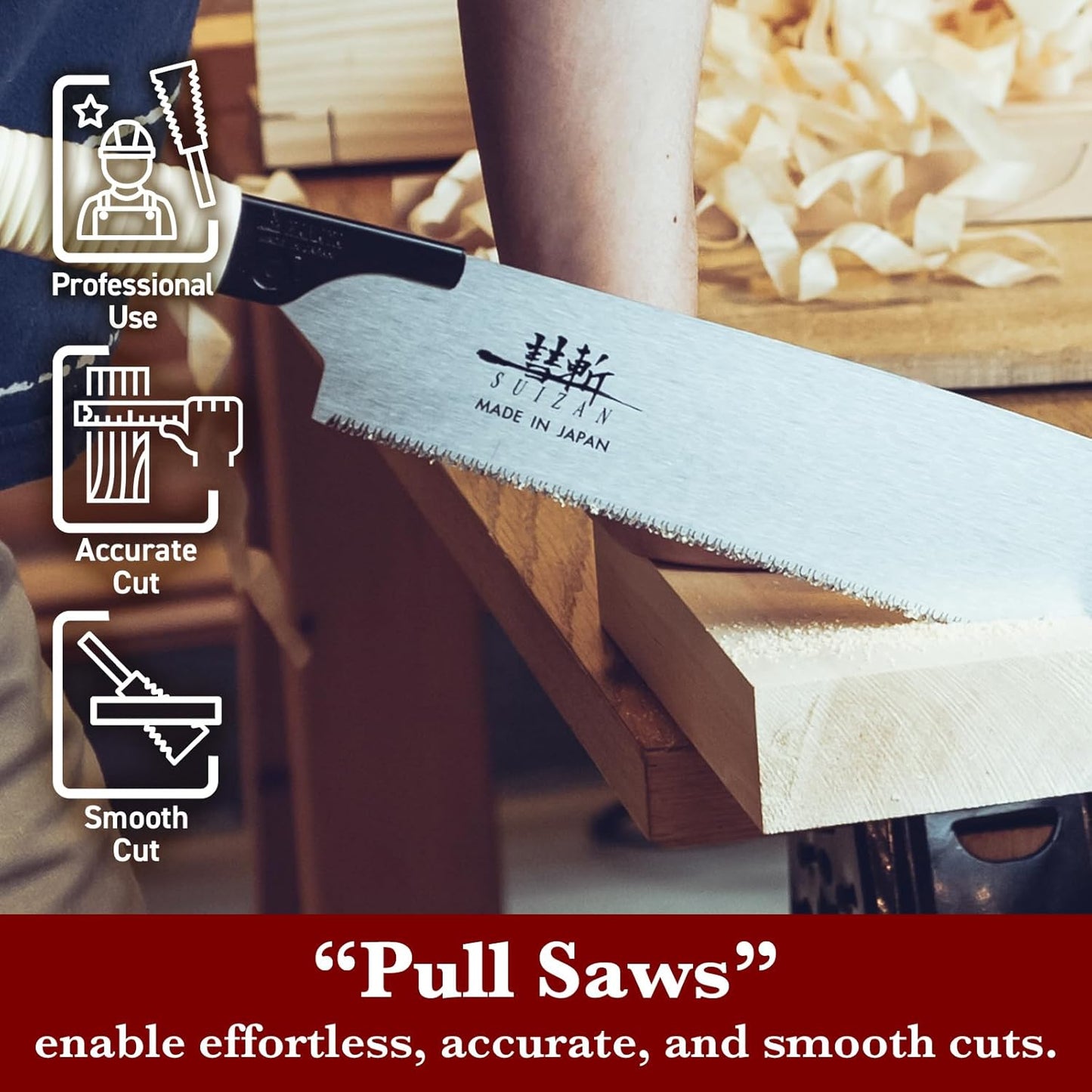 Kataba Single Edge Saw 10.5" - Professional Japanese Pullsaw Handsaw Woodworking Tools