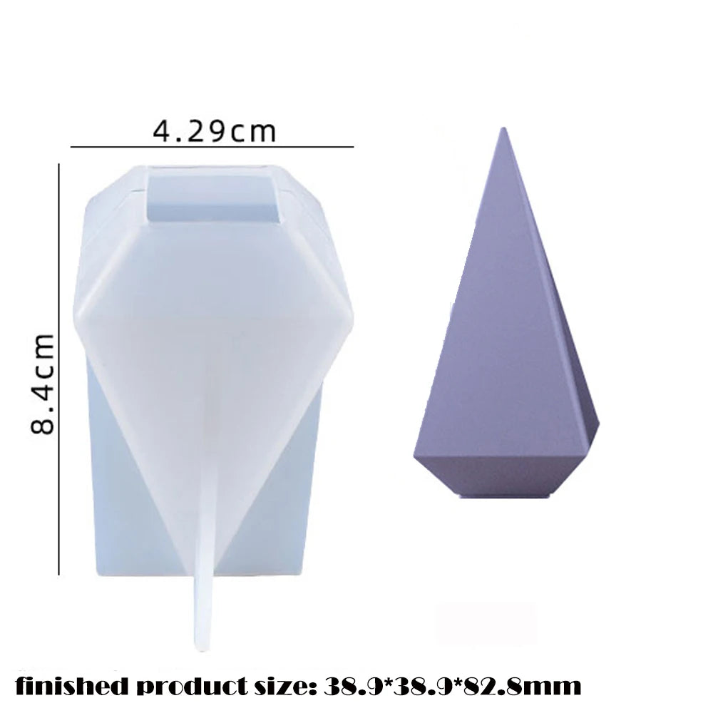 Cylinder Silicone Mold DIY Epoxy Resin Candle Mould Aromatherapy Candle Wax Molds Clay Plaster Craft Casting Mould Home Decor
