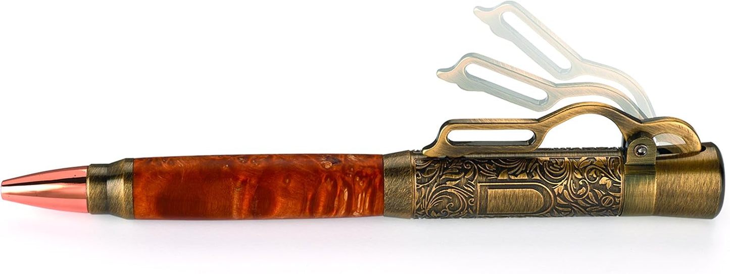 Project Kit - Lever Action Ballpoint Pen, Antique Brass