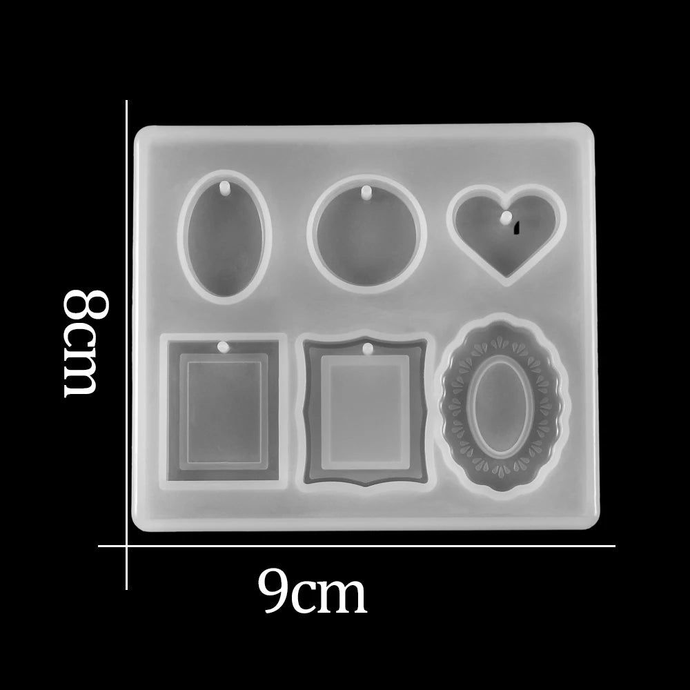 Crystal Epoxy Resin Mold Earring Pendant Resin Molds Silicone Mold for DIY UV Resin Epoxy Dried Flower Jewelry Making Mould Tool