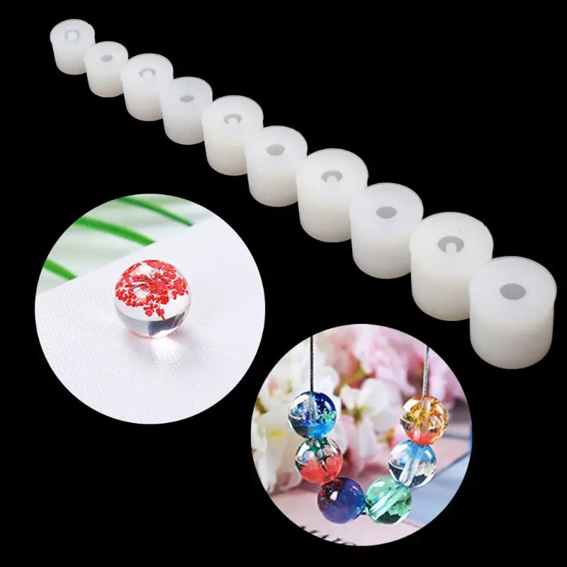 10/20Pcs Silicone UV Resin DIY round Square Beads DIY Mold Jewelry Making Resin Casting Mold