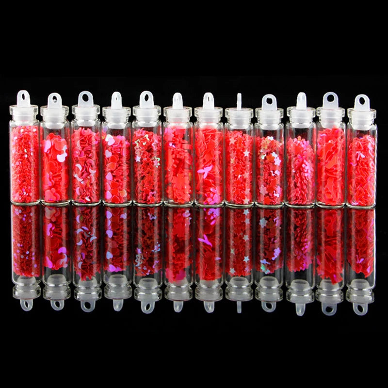 12Bottle Resin Filler Glitter Flakes Sequins Resin Glitter Powder Set Kit Clay Filling Epoxy Resin Silicone Mold Making DIY