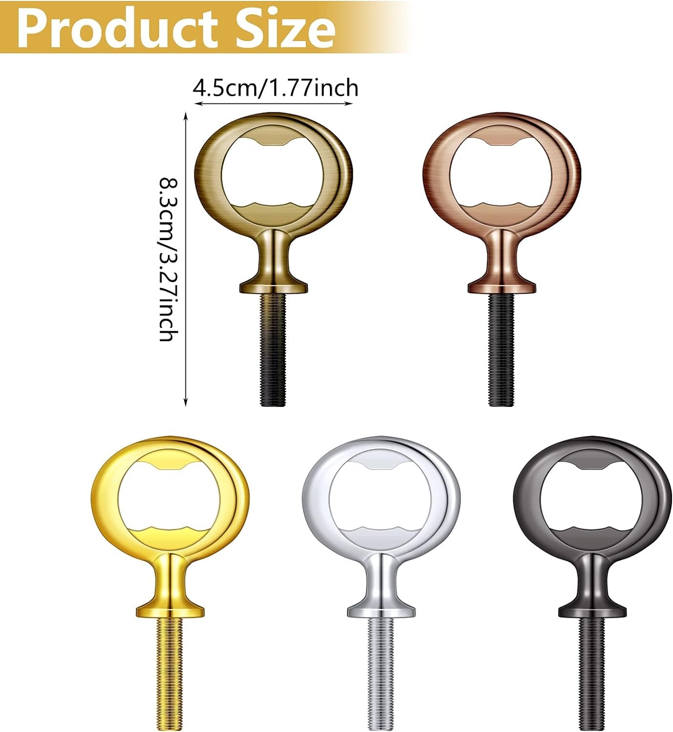 Metal Bottle Opener Blank Stainless Steel Flat Bottle Opener Inserts Kit Threaded Beer Opener Hardware for Valentine'S Day Wedding Wine Party Wood Turning DIY Handmade Project Craft (10 Pieces)