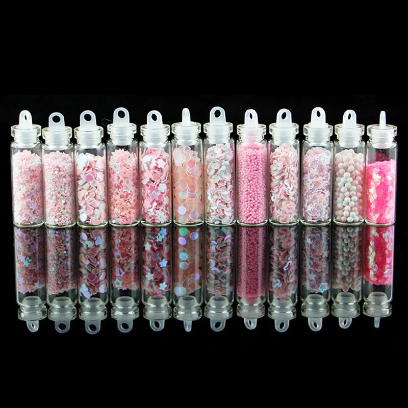 12Bottle Resin Filler Glitter Flakes Sequins Resin Glitter Powder Set Kit Clay Filling Epoxy Resin Silicone Mold Making DIY