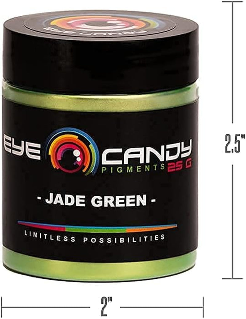 Premium Green Mica Powder Pigments (25Gr) | Multipurpose DIY Arts and Crafts Additive | Acrylic, Woodworking, Bath Bombs, Resin, Epoxy, Soap, Fishing Lures (Jade Green)