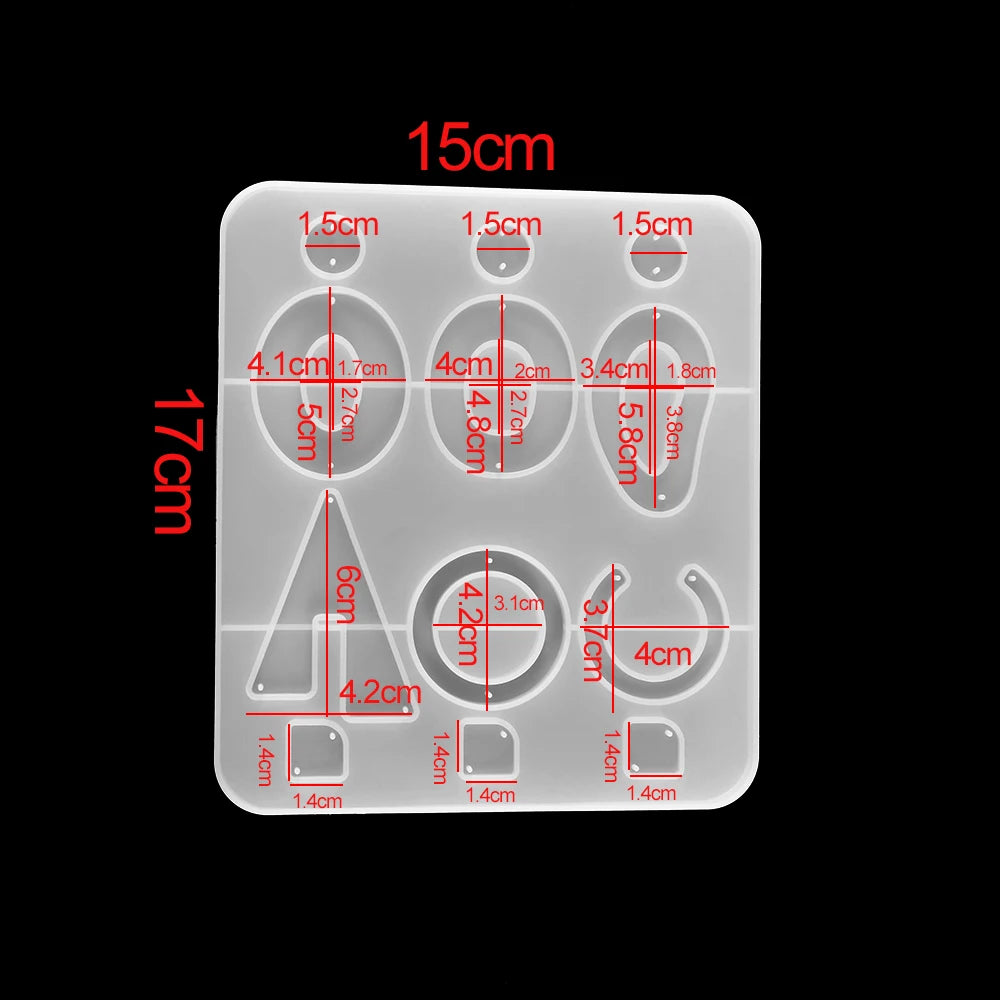 Crystal Epoxy Resin Mold Earring Pendant Resin Molds Silicone Mold for DIY UV Resin Epoxy Dried Flower Jewelry Making Mould Tool