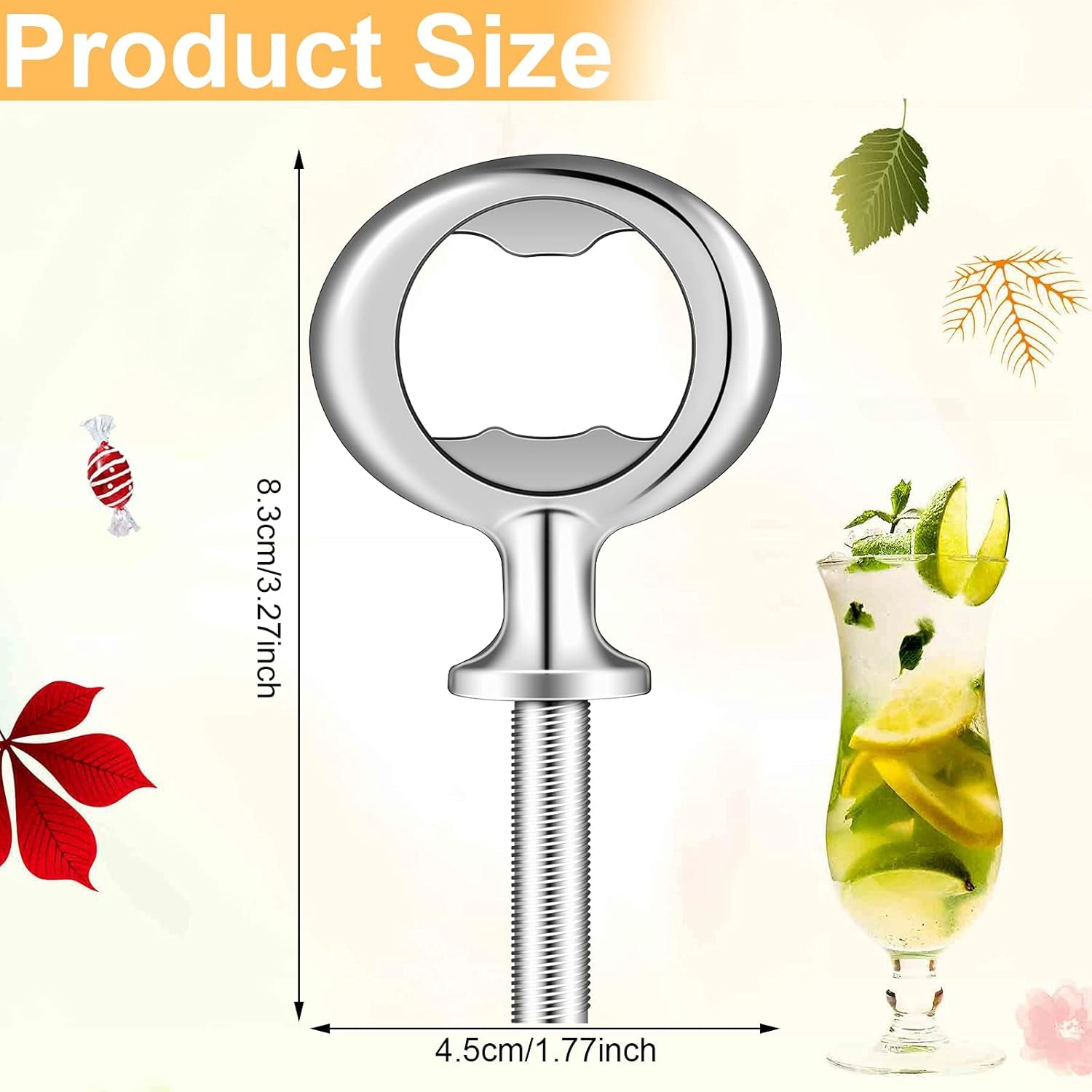 Metal Bottle Opener Kit Blank Bottle Opener Stainless Steel Bottle Opener Inserts Hardware for Valentine'S Day Wedding Wine Party DIY Project Craft Wood Turning (Silver,7 Pieces)