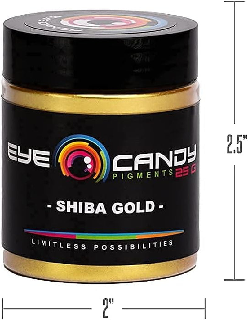 Premium Mica Powder Pigment “Shiba Gold” (25G) Multipurpose DIY Arts and Crafts Additive | Natural Bath Bombs, Paint, Soap, Nail Polish, Lip Balm (Shiba Gold, 25G)