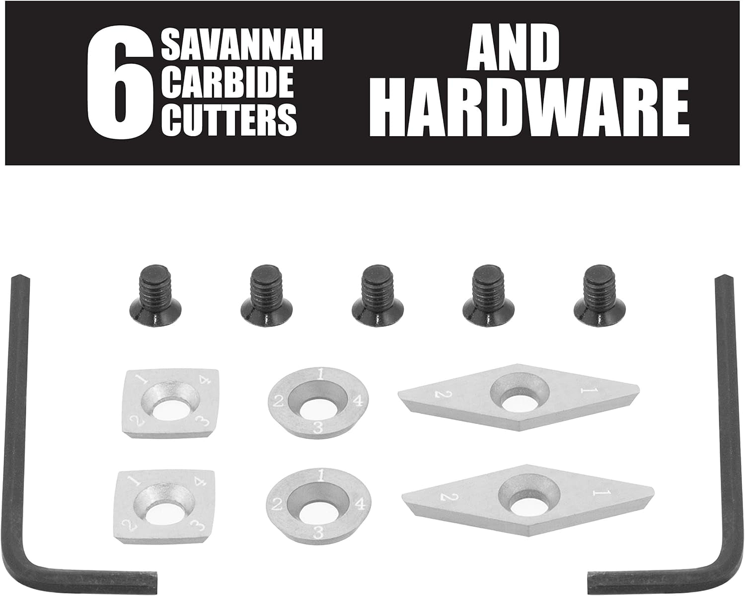 3 Piece Carbide Mini Turning Tool Set with Foam Lined Case Perfect for Turning Pens Pencils Tops Goblets Acorns Bottle Stoppers or Any Small to Mid-Size Turning Project (3Pc)