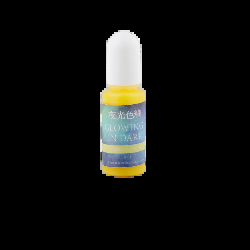 20 Colors 10Ml Fluorescent Pigment Luminous Paint Resin Dye UV Resin Coloring Epoxy Resin Pigment Glow in Night for DIY Crafts