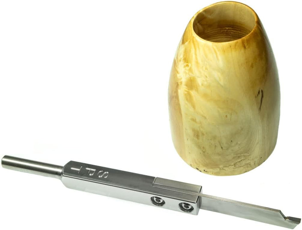 Carbide Simple Parting Grooving Tool for Wood Turning Lathe, Re-Sharpenable (With 17" Interchangeable Handle with Foam Grip), USA Made